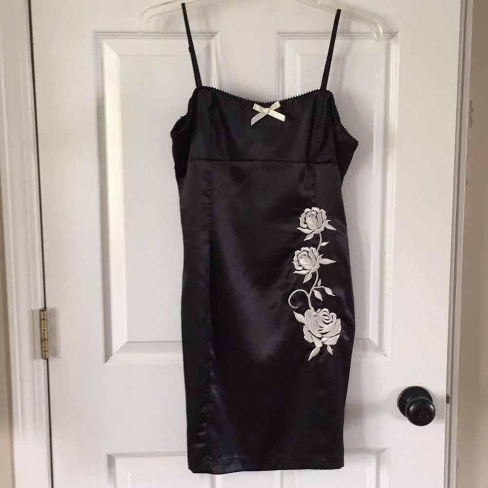 NWOT “Little Black Dress” with embroidery